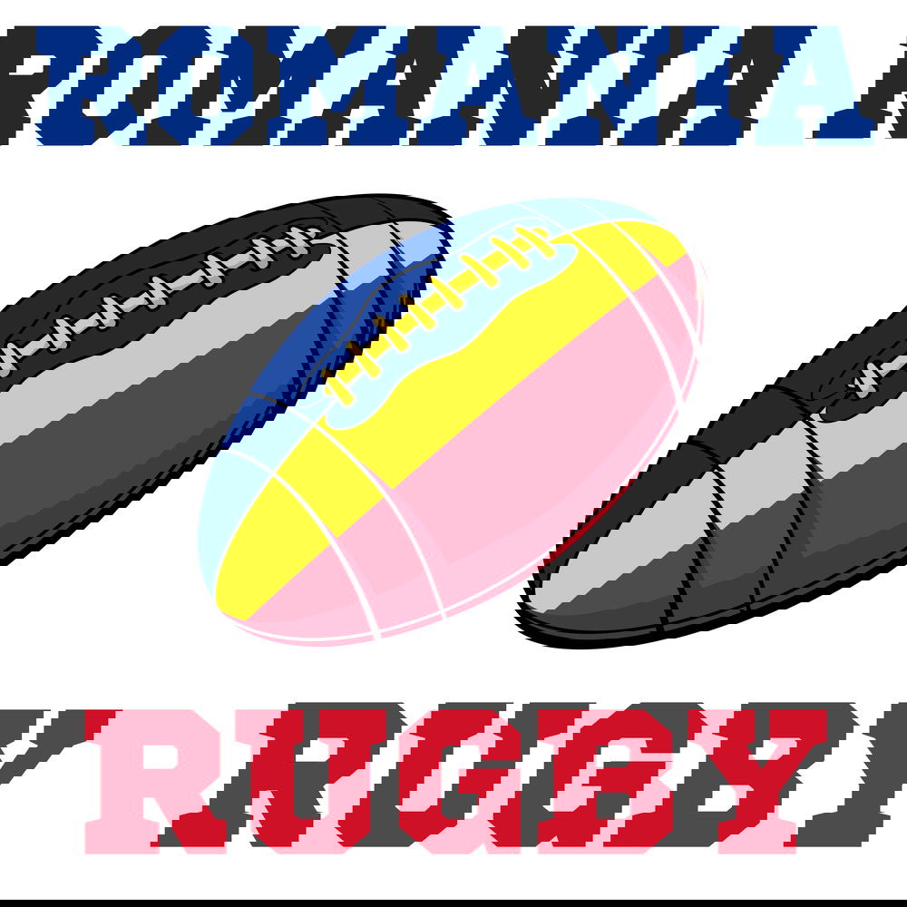 Romania Rugby Ball T-Shirt (Yellow)